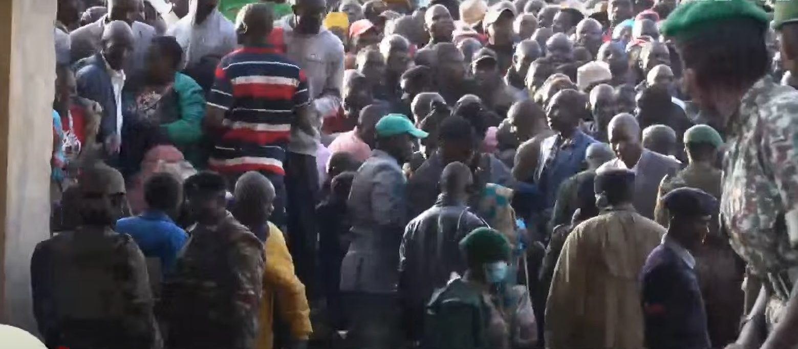 A screengrab image of Kenyans getting into the Masinde Murilo Stadium in Bungoma County.